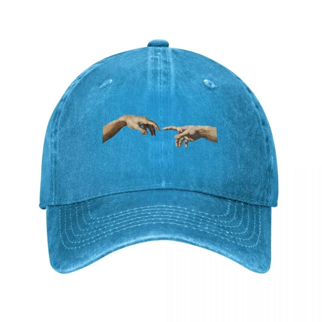 Stworzenie Adama Michał Anioł Czapka z daszkiem Codzienna Bawełniana Czapka przeciwsłoneczna z przetarciami Styl Unisex Outdoor Na wszystkie pory roku Czapki podróżne Czapka
