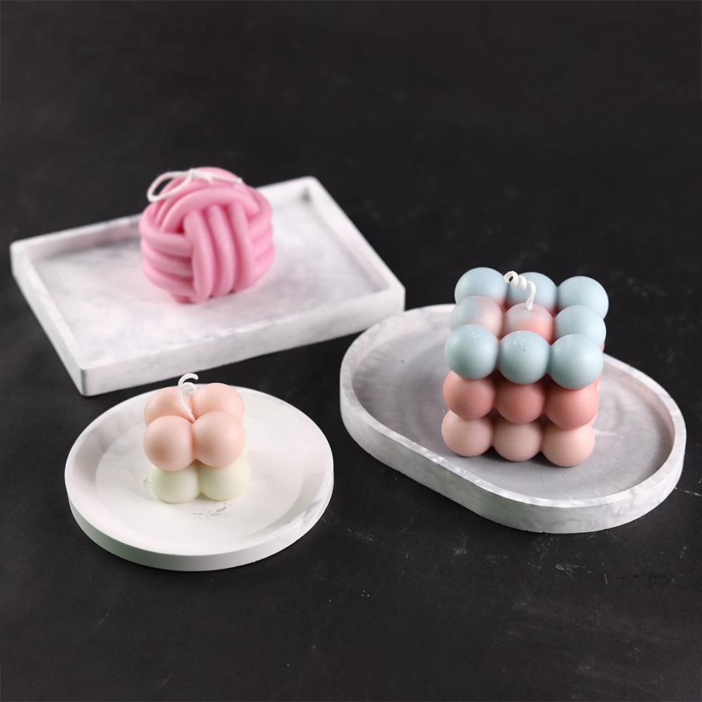 3D Bubble Candle Silicone Mold Handmade Aromatherapy Soy Wax Candle Mould DIY Nonstick Cube Soap Mold Making Supplies Home Decor