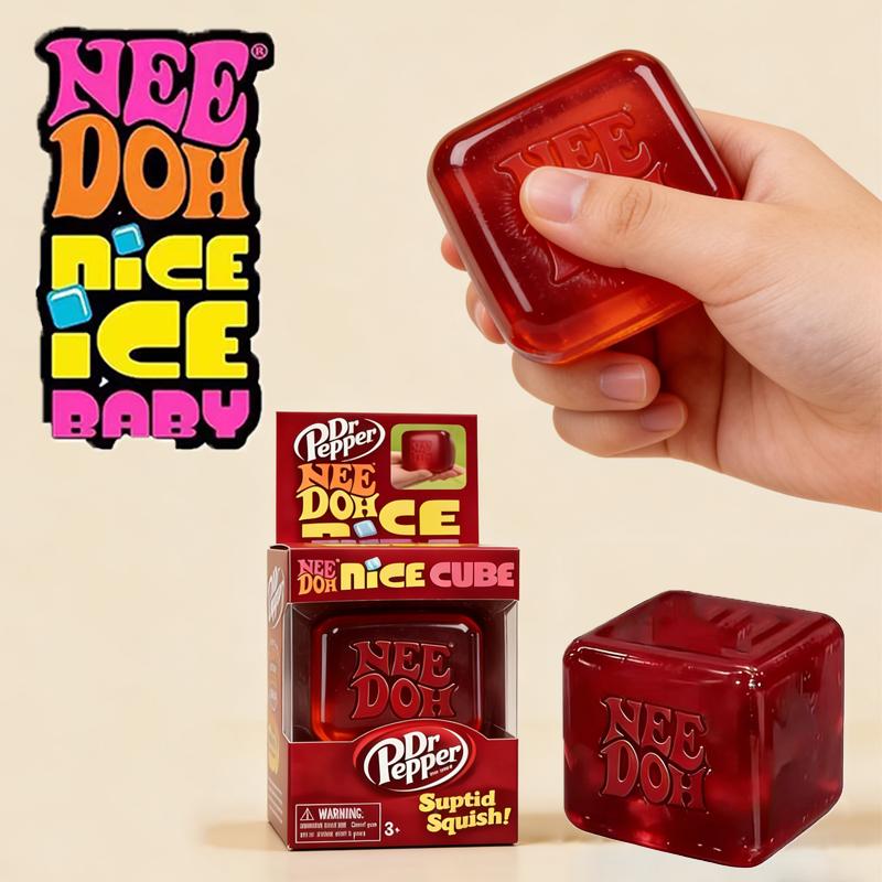 Bai Fen Bai Toys Needoh Nice Cube Squishy Stress Relief Toy, Soft Squeeze Fidget Cube For Kids & Adults, Anxiety Relief Sensory Toy