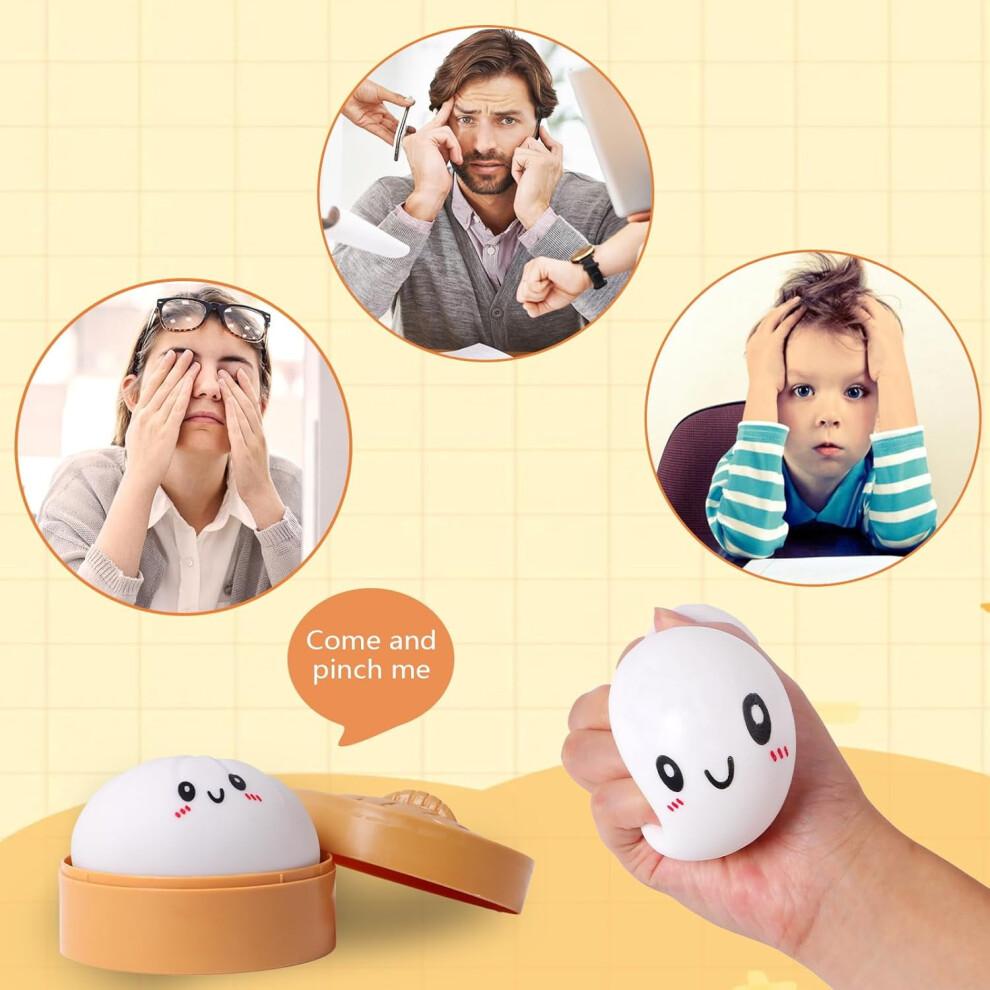Pekkaxy Squishy Knödel Stressbälle für Erwachsene & Kinder – Fidget Sensorisches Spielzeug, Knetball zum Quetschen, Dehnbares Stressabbau-Spielzeug für ADHS – Kompatibel
