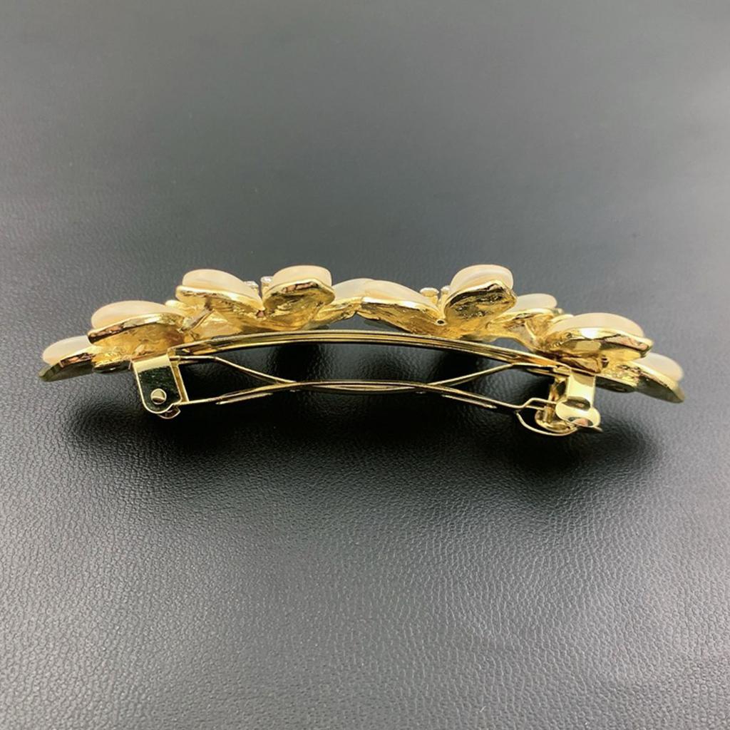 Elegant Rhinestones Cat Eye Spring Hair Clip For Women Girls Daily Use Delicate Floral Design Secure Grip Barrettes