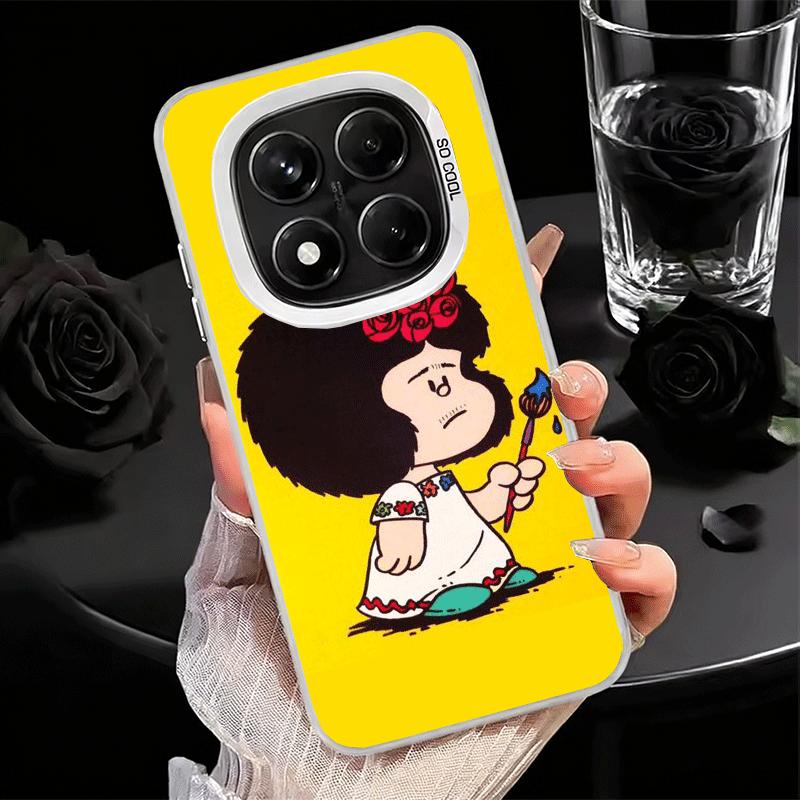 Mafalda Cartoon Cute Soft Phone Case for Xiaomi Redmi Note 13 14 15 Pro Plus 12S 12 11S 11 11T 10S 10 Shockproof Cover Back Shel
