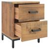 VidaXL Bedside Table Brown 36x30x45 Cm Solid Pine Wood 349911