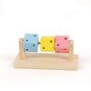 Lustiges Hamster Interaktives Spielzeug Bunter Holzwürfel für Kleintier Hamster Papageien Kaninchen Kauspielzeug Heimtierbedarf
