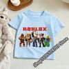 Kids Roblox Summer Print TShirt Colorful Graphic Tee for Gaming Fans Fashionable and Comfortable and Comfortable Childrens Top