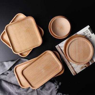 Mini Plateau Alimentaire Assiette Ovale Bois Naturel Coupe à Dessert Plateau Assiette à Fruits Palette de Rangement Assiette Bois Assiette à Fromage Vaisselle Décor