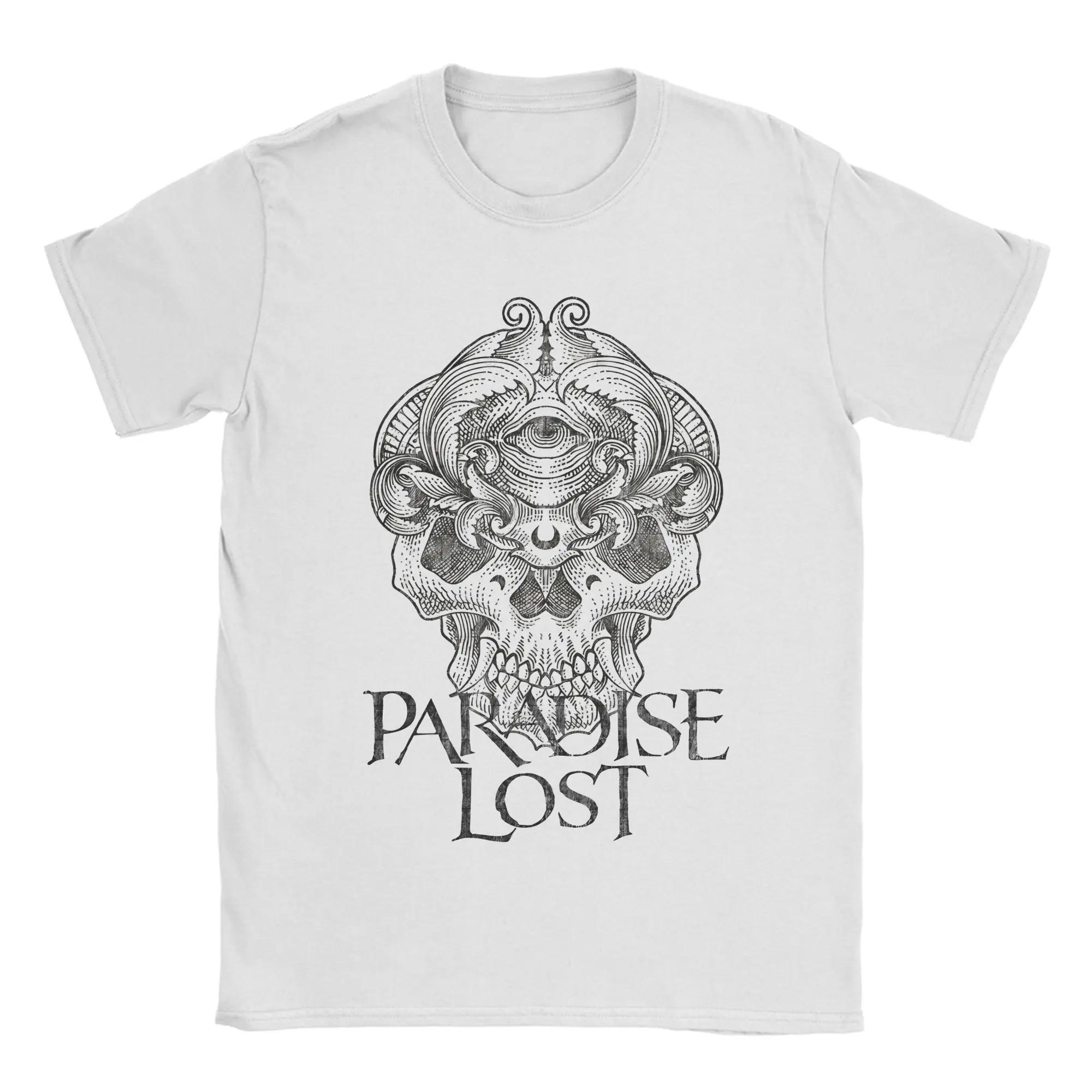 

Paradise Lost Band T Shirt Men s Pure Cotton Casual T-Shirt Crewneck Women s Tees Short Sleeve Tops 3XL