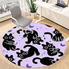 1pc Cat Moon Office Round Area Rug,  Mat Suitable For Office, Under Office Chairs Bedroom Living Room Home Decor, Room Deco