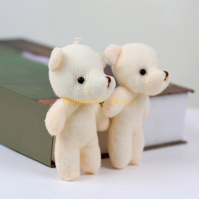 E7Ce 5Pcs Christmas Tiny Bear Plush Toy Backpack Pendant Mini Bear Keyring Handbag Decoration Accessories Kids Birthday Gift