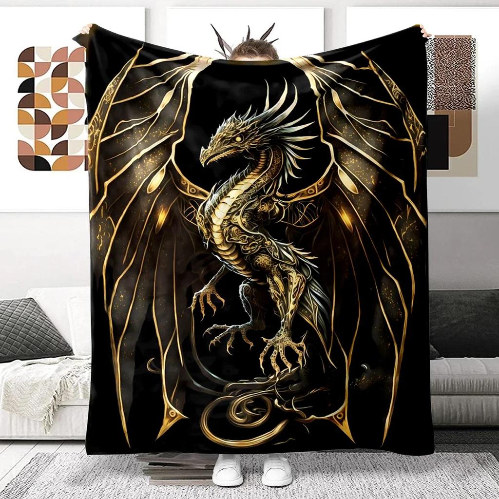 Animal Dragon Blanket Ultra Lightweight Soft Plush Flannel Throws Blanket for Sofa Bed Couch Best Office Gifts  Demogorgon