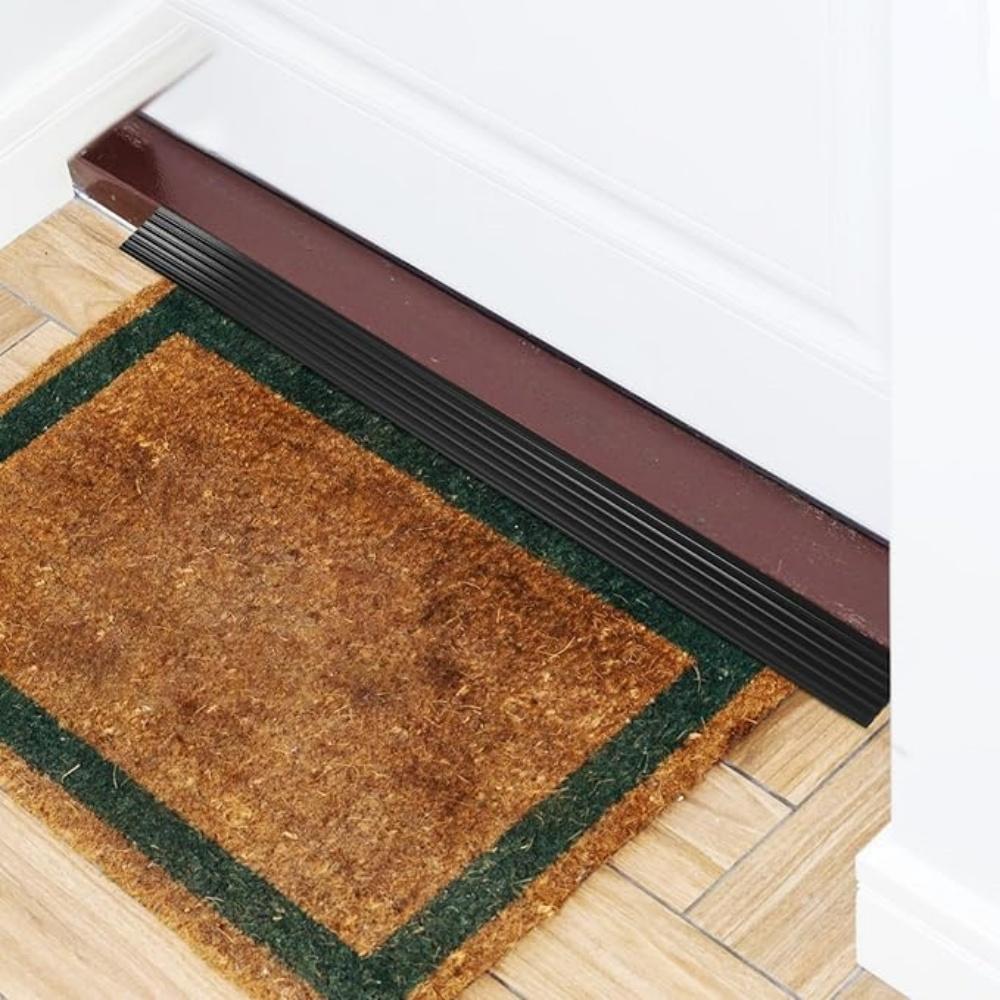 1pc 80cmX5.5cm Multi Purpose Ramp Mat Door Threshold Ramp Self Adhesive Durable Striped Stair Anti Slip Home Accessibility