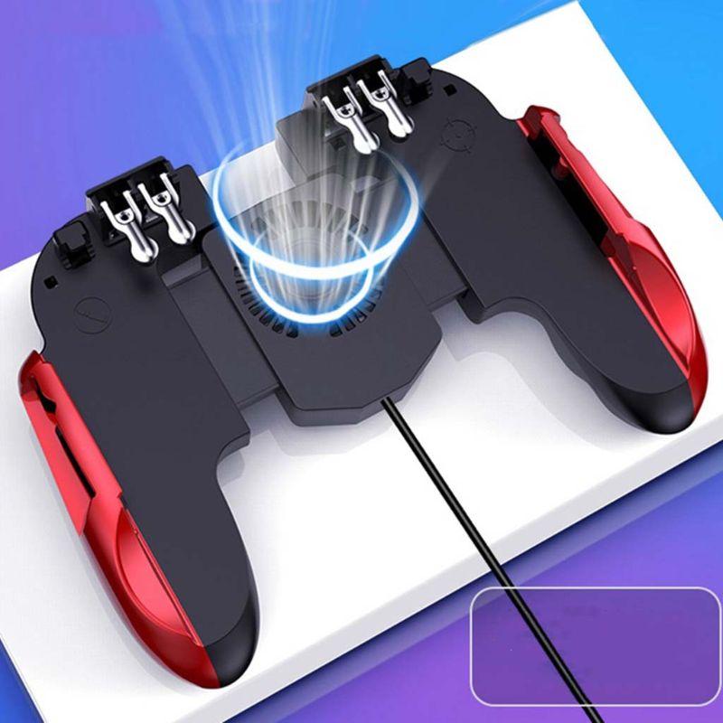 Verstellbarer Mobile Game Controller Vier-Finger-Verbindung Mobile Gaming Trigger 4 Falke Verstellbare Halterung Stecker und für