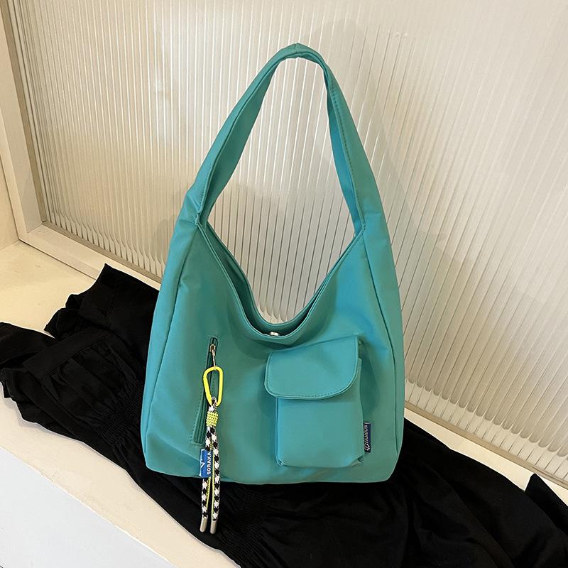 Nylon Cloth Solid Color Simple Handbag Versatile Autumn and Winter New Light Small Fresh Casual Bag Women's Bag