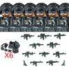 Militär Spezialkräfte Serie Bausteine Stadt Polizei Kommando SWAT Armee Soldat Figur Gasmaske Waffen Steine Spielzeug