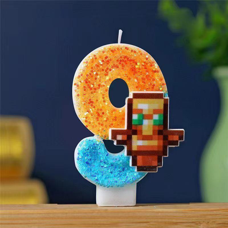 Number Candle 0-9 Birthday Cake Candle Decorative Candle for Baking Party Supplies Kids Birthday Cake Decoration