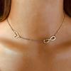 Unique Lock Stylish Chain Necklace For Women With Beautiful Heart And Infinity Elements