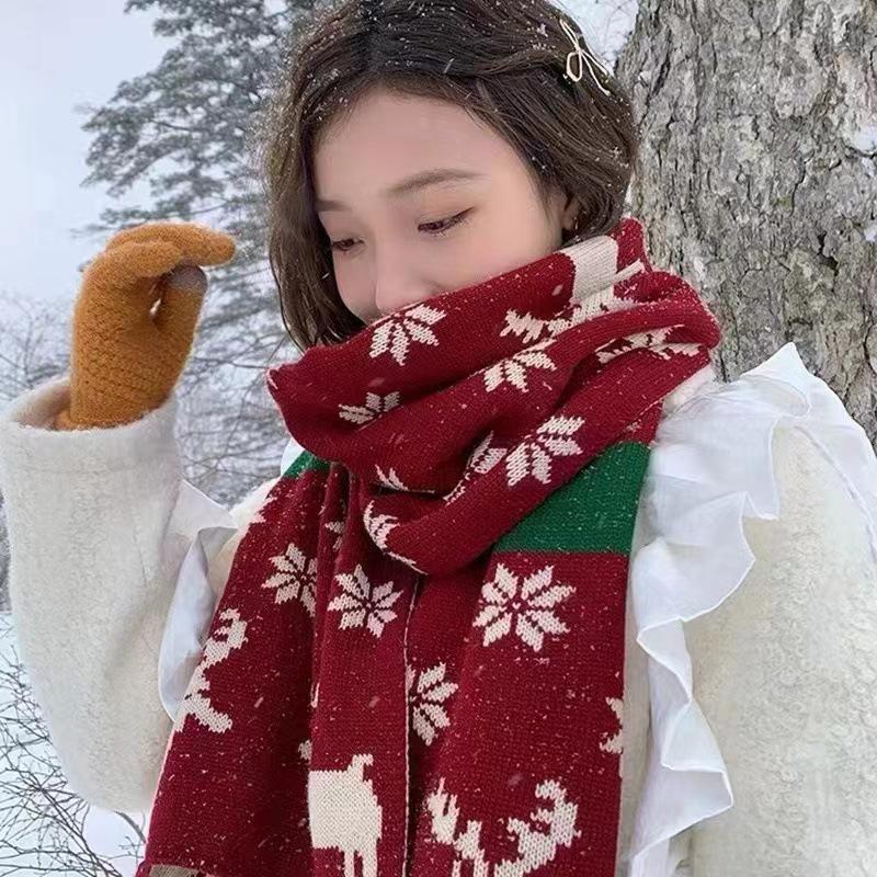 Unisex Thick Plaid Scarf: Korean & Japanese Styles, Autumn-Winter Cashmere Feel, Warm Tassel Shawl, Neck Warmer