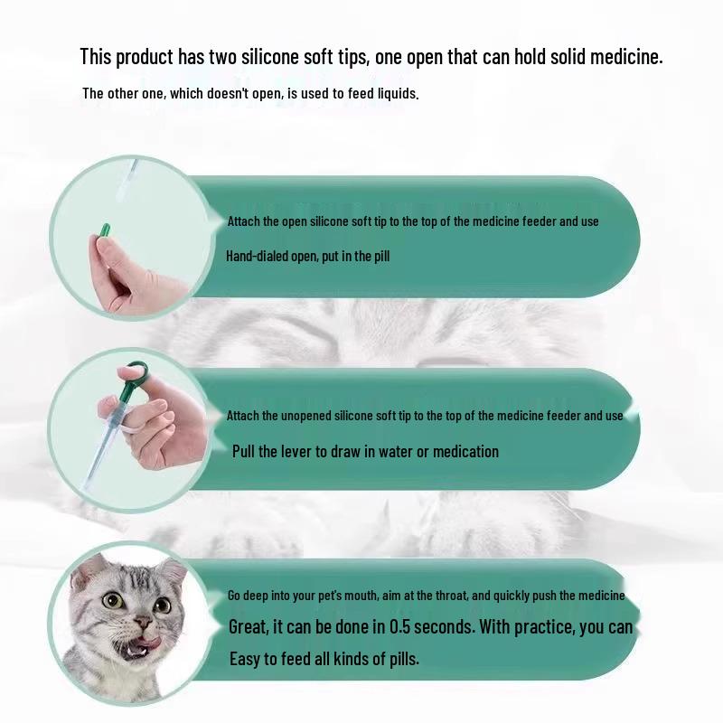 Newcomer 0.01 Pet Medicine Feeder: 2-Pack Press-Type Syringe for Liquid Medicine