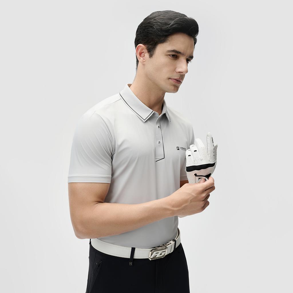 Fila Golf Business High-End Minimalist Sports Sun Protection Polo Shirt Men Polo Shirts Misty-Gray A11M435144FGY