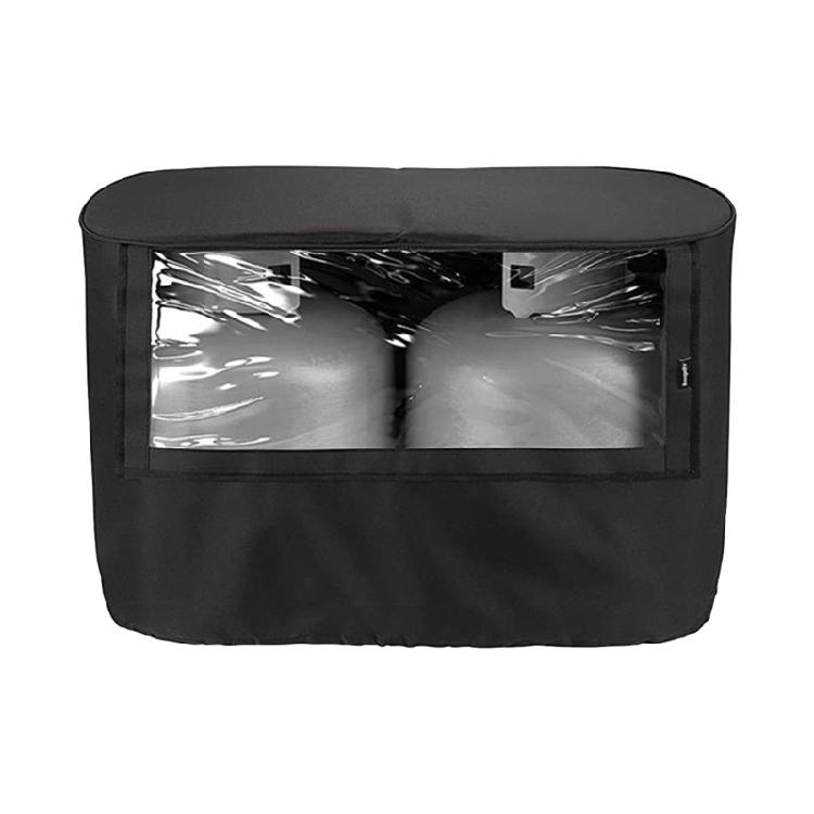 

RVs Trailer Propane Tank Cover Fit 20/30LB DualPropane Tank Visible for Valves small