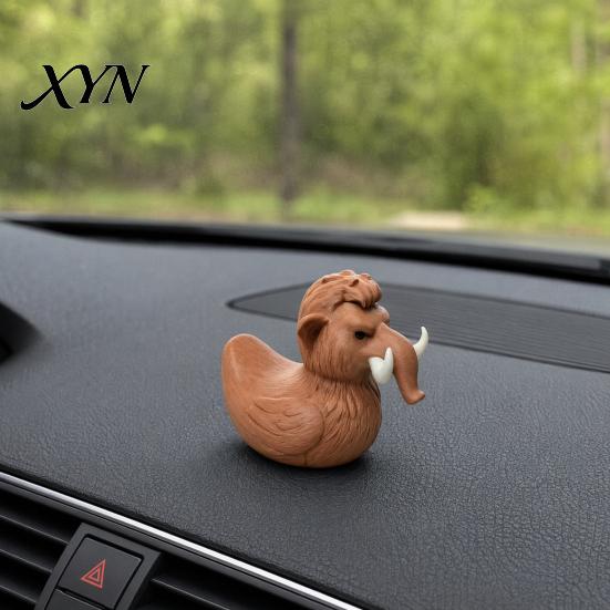 Personalized Car Accessory Mammoth Duck Figurine, 3D Printed Ornament, Funny Healing Ornament Statue, Novelty Desktop Decoration for Home Table Shelf