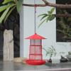 Retractable Outdoor Feeder Squirrelproof Large Capacity Birds Shelter Iron Hummingbird Feeders