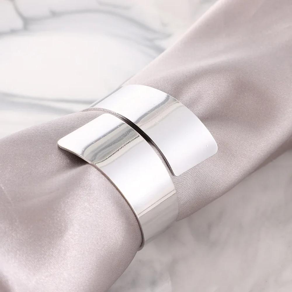 Zinc Zinc Alloy Metal Napkin Ring Gold/Silver Wedding Towel Rings Household Napkin Holder Thanksgiving