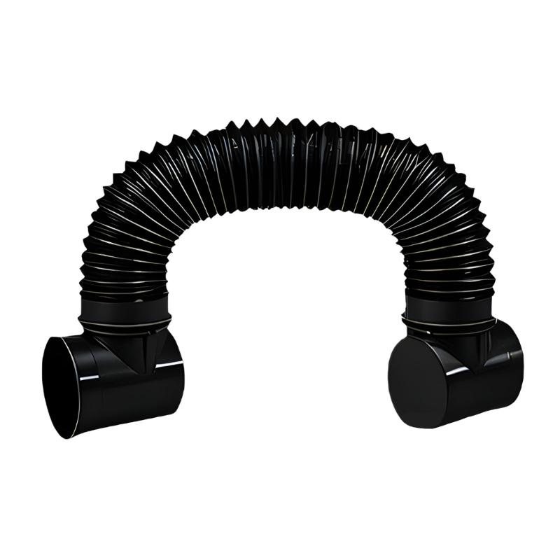 Flexible 2 Meter Dryer Exhaust Hose With 90 Degree Bend For Tight Areas And Multi Layer Heat Protection Construction