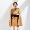 Manteau Cape Double Face en Laine pour Femmes Petite Taille 2025 - Laine Australienne Pure pour l'Automne/Hiver.