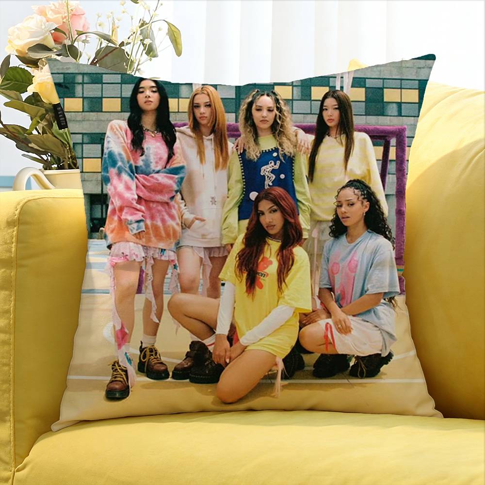 Hot Music Band KKATSEYE Various Sizes Square Pillow Case For Car Home Bedchamber Decor