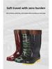 Free Shipping: Men's High-Top Rain Boots, Warm Mesh, Non-Slip, Wear-Resistant, Construction-Grade, Long Tube Rubber Water Shoes.