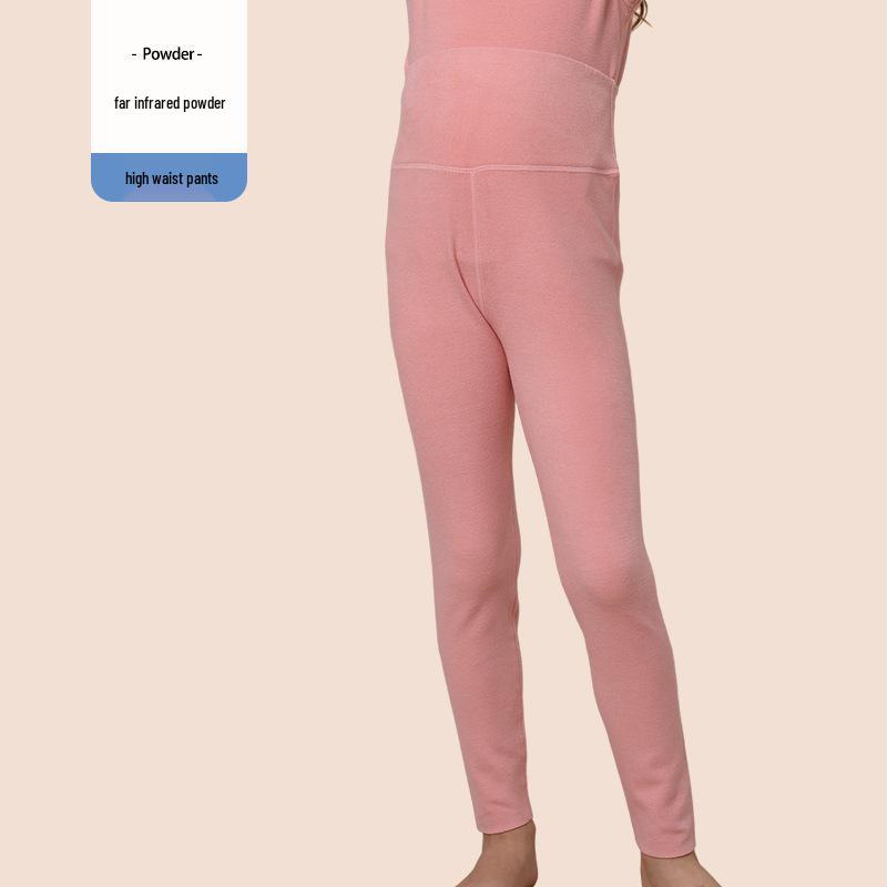 Children's High Waist Warm Autumn/Winter Pants - Boys' and Girls' Cozy Belly-Shaping Trousers