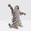 Halloween Ghost Figurine, Spooky Scream Face Ghost Resin Statue for Indoor Shelf, Tabletop Centerpiece, Home Office Decor