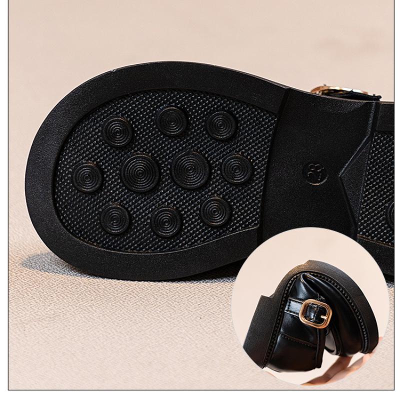 Spring and Autumn New Style Girls' Breathable Soft Sole Lightweight Leather Shoes