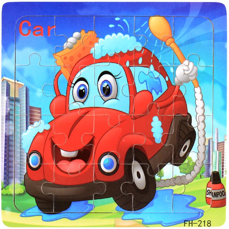 20-Piece Wooden Kids' Puzzle Board - Cartoon Animals