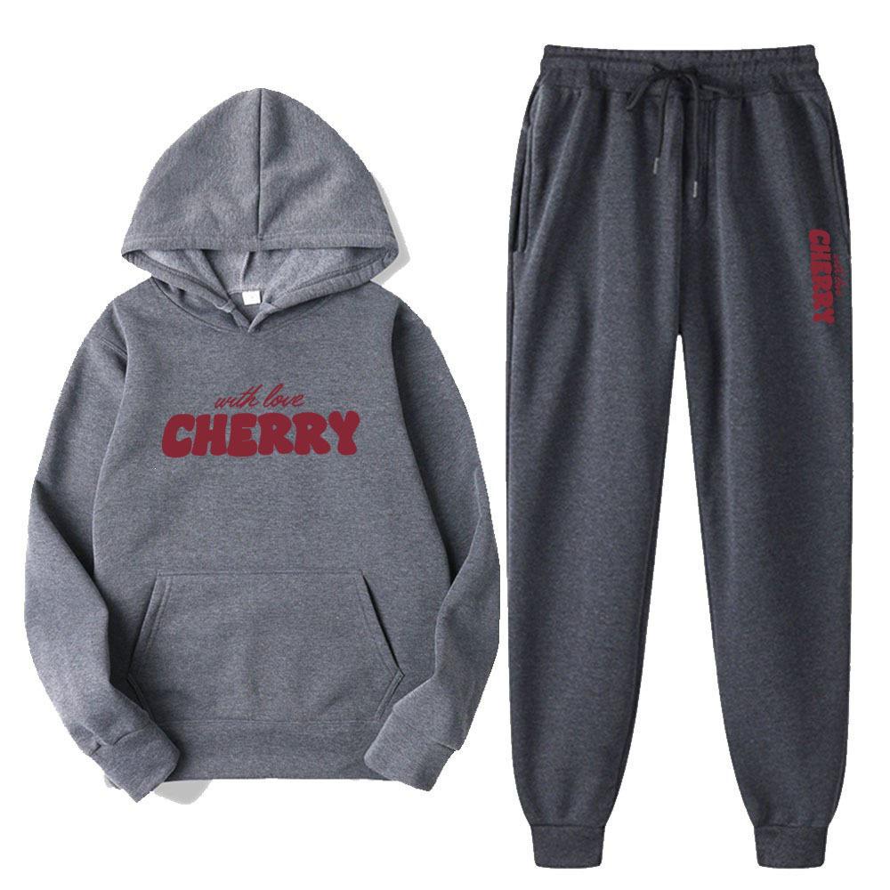 Trendy Men's & Women's Casual Printed Hoodie & Sweatpants Set