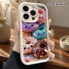 Phone Case: 2D Flat, Fits iPhone 18 17 16 15 14 13 12Pro Protective Case, Cartoon Donut, Perfect Christmas and Halloween Holiday Gift
