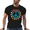 Koszulka Hippie Znak Pokoju Flower Power Pokój Miłość Nowość Graficzna Koszulka