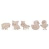 DIY Crafts Wooden Wooden Cutouts Animal Black Farm Animals Paint Crafts Home Decor