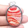Pendant Red Botswana Agate Gemstone Gift For Her Silver Jewelry 2"