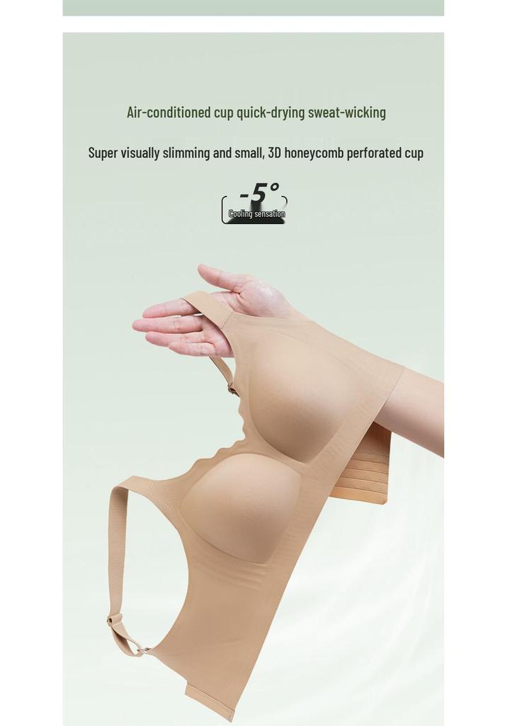 3D Honeycomb Women's Wireless Bra: Slimming, Breathable, Anti-Sagging, Seamless Design for Large Busts