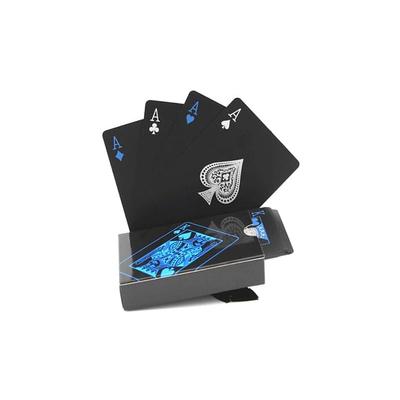 Stylish Black Plastic Playing Cards, Simple Design, Perfect for Card Games, Magic, and Parties