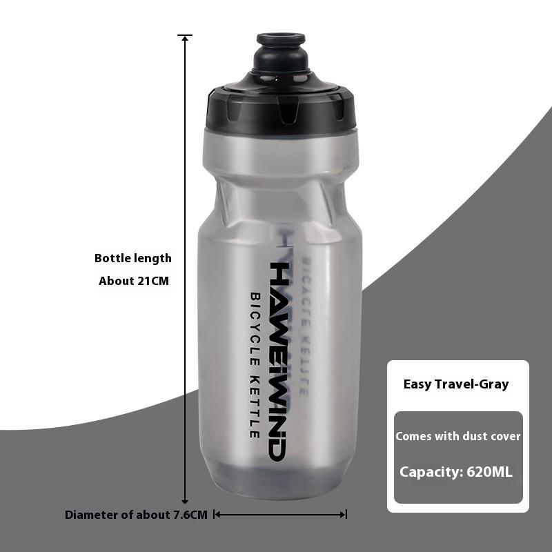 

Outdoor Running Riding Hiking Kettle 620ML Large Capacity Bike Water Bottle For Mountain Road Biking Sports Fitness сірий колір