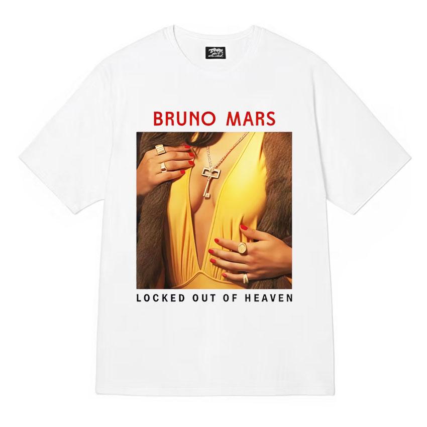 Singer Bruno Mars k Magic Tour Fashion Print T Shirts Hipster Unisexs Women Hip Hop Tshirts Casual Unisex Humor Cotton Tee Shirt