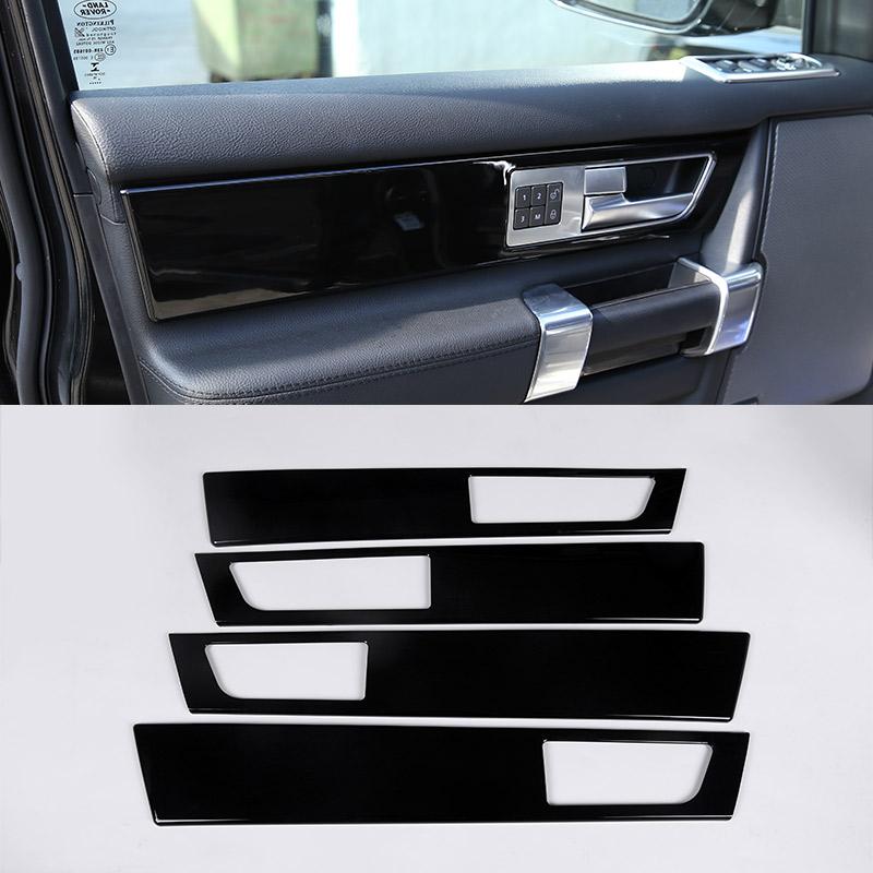 Pour Land Rover Discovery 4 2010-2016 ABS Noir Kit Intérieur Tableau de Bord Console Panneau de Changement de Vitesse Décoration Couverture Garniture Autocollants