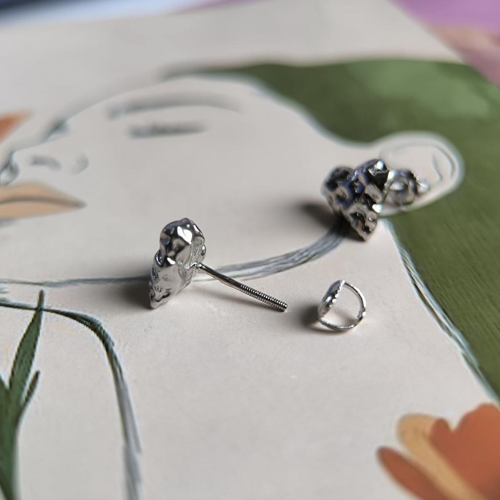 Silver Earrings Without Stones (2186823)