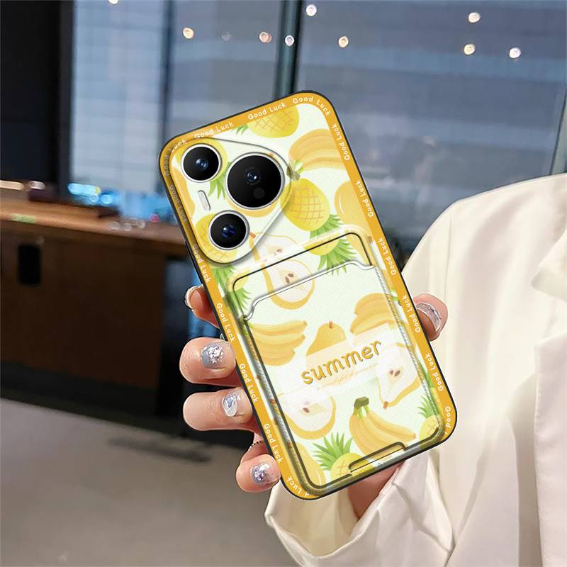 Waterproof Silicone Phone Case For Huawei P70 Pro/Pura 70 Pro+ Fashion Design Full Wrap Soft Case Card Slot Durable Cute