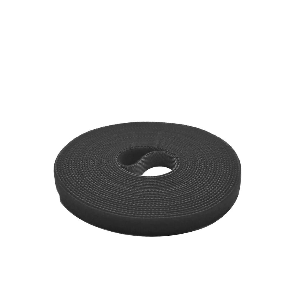5M 20mm Reusable Fastening Tape Cable Ties Double Side Hook Roll Hook and Loop Straps Wires Cords Organizer