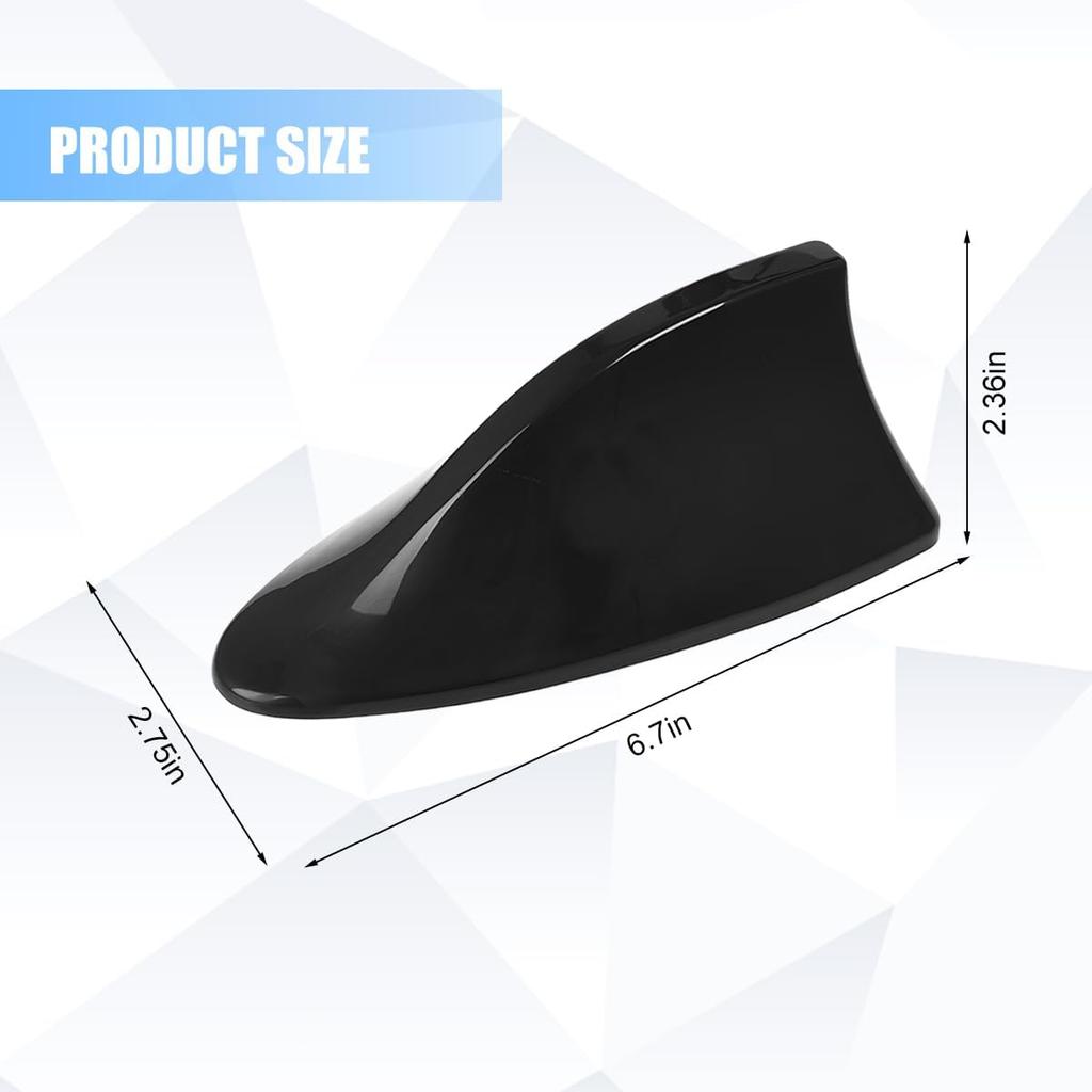 Car Shark Fin Antenna Cover, Top Roof Aerial Base AM/FM Radio Signal Base with Adhesive Tape, Fashionable Automotive Top Decoration Replacement,