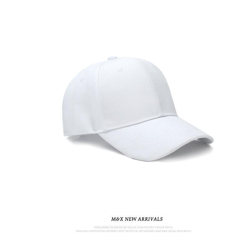 Unisex Custom Logo Solid Color Baseball Cap - Spring/Autumn Casual Korean Style for Large Head.